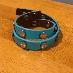 Tory Burch Double Wrap Logo Patent Leather